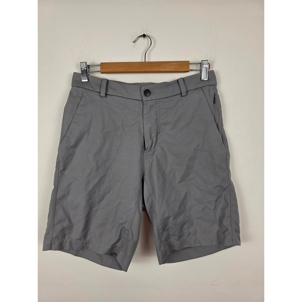 Lululemon‎ Commission Shorts Mens 30 Grey Nylon Cotton Stretch 9" Golf Short